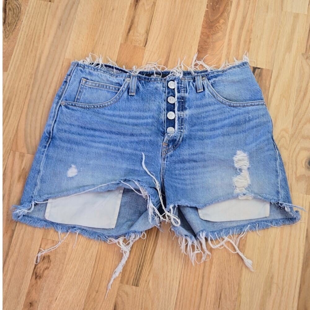 Hudson Sloane women's Distressed shorts Button Fly size 27